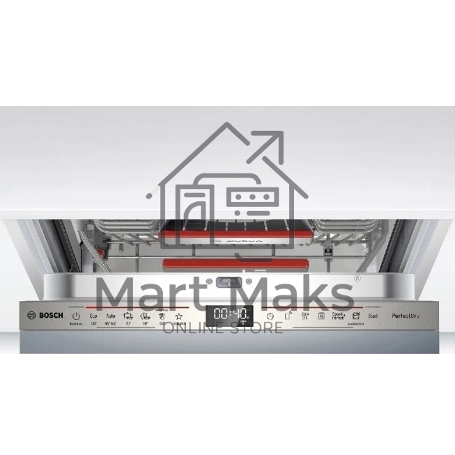Встраиваемая посудомоечная машина Bosch SPV6ZMX17E, серебристый, 44.8 см, 10 компл., 43 дБ, класс A+++