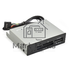 Кард-ридер ExeGate CR-415/черный/CF/SD/MMC/MS/MS Duo/MS Pro/T-Flash/USB 2.0/металл