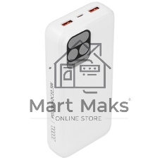 Портативный аккумулятор Perfeo Powerbank Atomic Age 20000 mAh/LED дисплей/PD + QC 3.0/Type-C/2 USB/Выход: 5A, max 22.5W белый (PF_E1475)