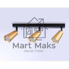 Накладной поворотный спот Ambrella light TA13151/3 BK/GD черный/золото GU10/3 max 12W 445*60*130