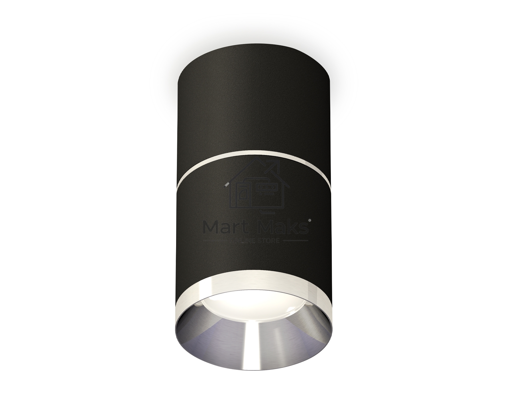 Светильник Ambrella Light XS7402141 SBK/PSL черный песок/серебро полированное MR16 GU5.3 (C7402, A2070, C7402, N7031)