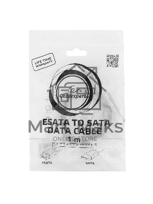 КабельКабель интерфейсный eSATA-SATA Gembird 100см, 7pin/7pin, пакет(CC-ESATA-SATADATA-XL)