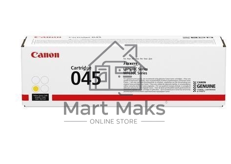 Картридж лазерный Canon 045Y желтый, 1300 стр., для i-SENSYS MF631/633/635, LBP611