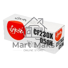 Картридж лазерный Sakura CF230X/051H для HP и Canon, черный, 4000 к.