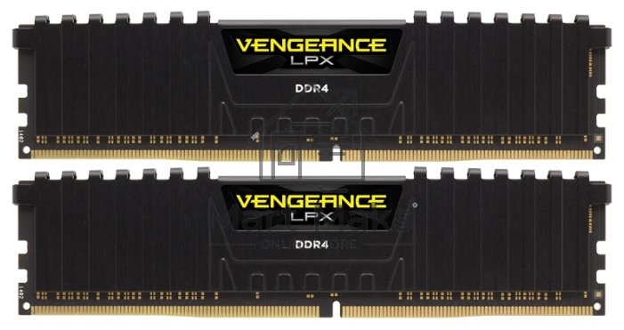 Оперативная память Corsair Vengeance LPX, DDR4, 32GB (2x16GB), 3200MHz, CL16, DIMM, с радиаторами, черный