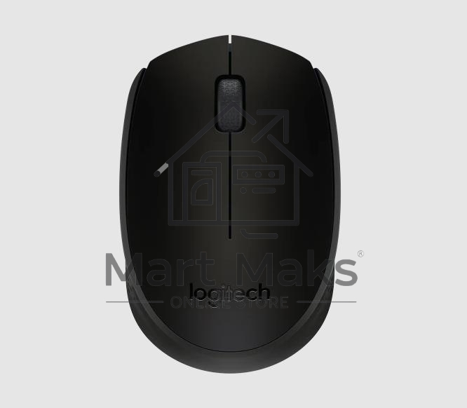 Мышь беспроводная Logitech B170 черный, 1000 dpi, радиоканал, USB, кнопки - 3