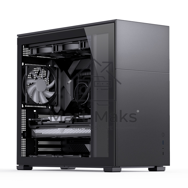 Корпус без блока питания JONSBO D41 STD Black ATX без БП, боковая панель из закаленного стекла, mini-ITX, micro-ATX, ATX, черный