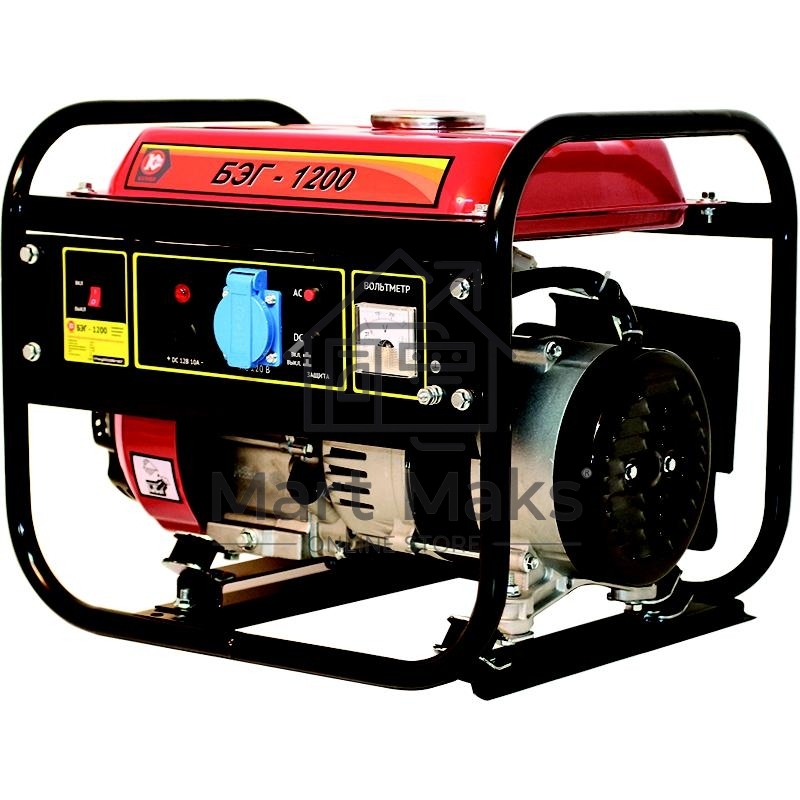 Бензогенератор КАЛИБР БЭГ-1200 1.2кВА 220В 87см3 5л 25кг