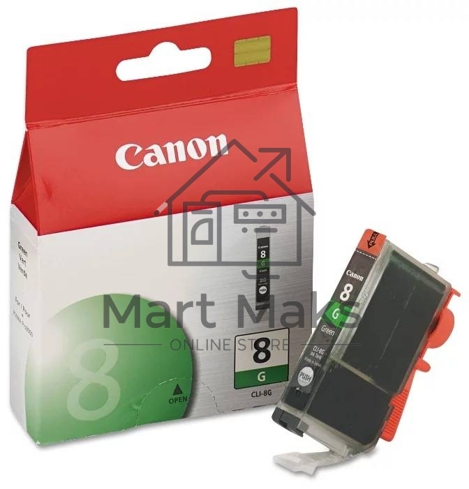 Картридж струйный Canon CLI-8G (0627B001) зеленый (13 мл.) для Canon PIXMA 6500, Pro 6000, Pro 9000, Pro 9000 Mark II