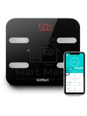 Весы напольные электронные Kitfort KT-806 макс.180кг черный