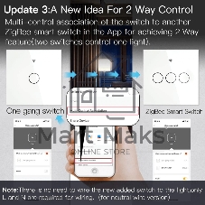 Выключатель MOES Gang Smart Switch ZS-B-EU3, Zigbee, 95-250 В