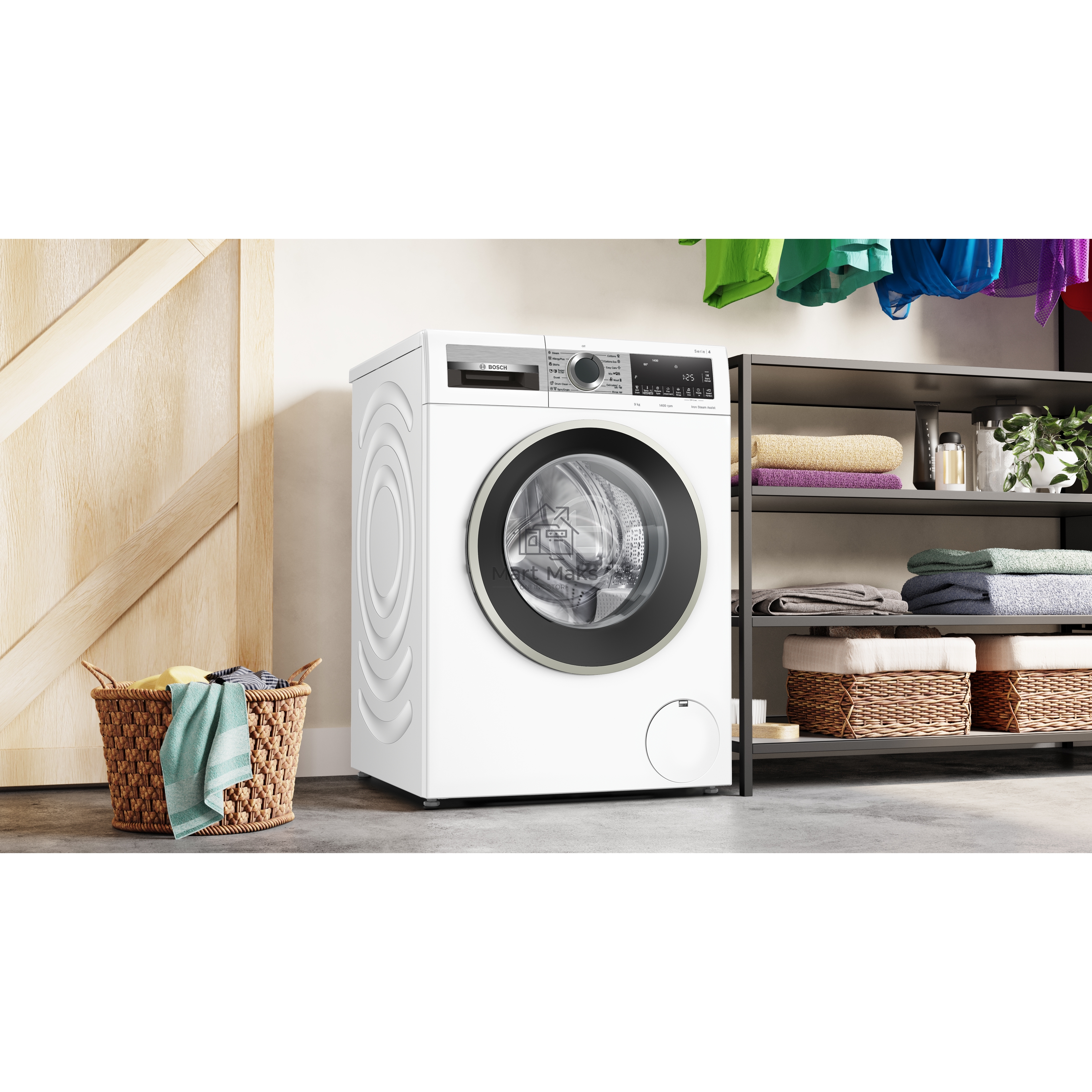 Стиральная машина Bosch Serie 4 WGA24400ME белый, загрузка фронтальная 9 кг, 1400 об/мин., класс: А+++