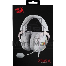 Игровая гарнитура REDRAGON ZEUS X белая (USB, 53 мм, 7.1, RGb подсветка)