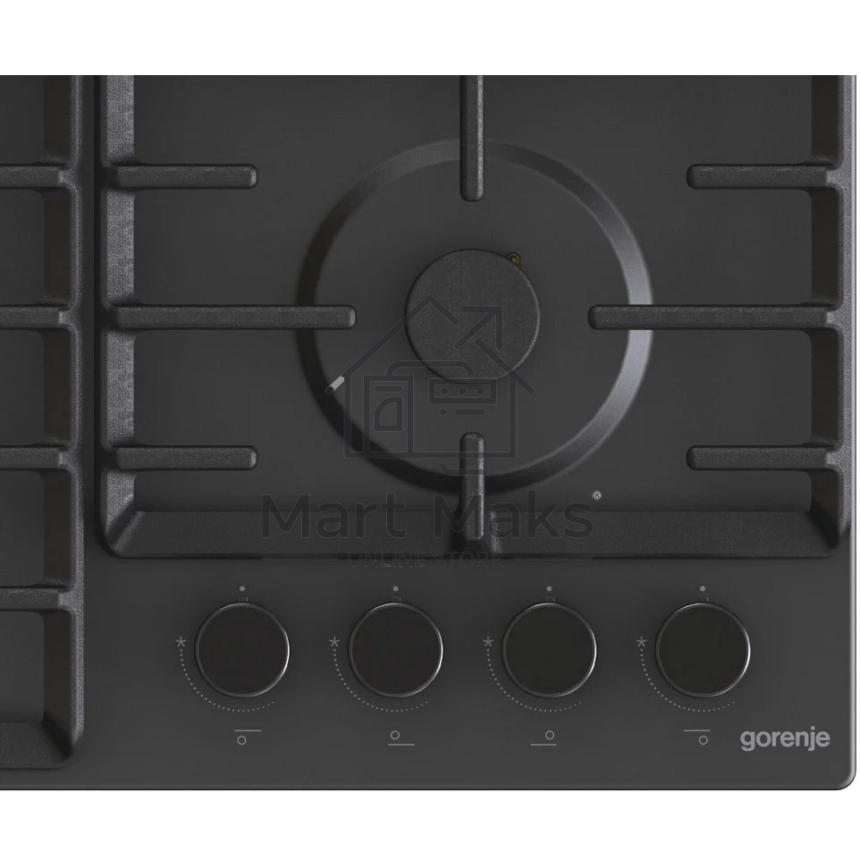 Газовая варочная панель Gorenje GW642SYB, 4 конфорки, эмалированная сталь, черный
