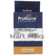 Картридж струйный ProfiLine PL-C4911A №82 для принтеров HP Deskjet 500/500ps/510/800/800ps DesignJet copier cc800ps Cyan водные