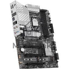 Материнская плата MSI PRO B860-P WIFI, LGA1851, Intel B860, 4xDDR5, 4xSATA, 3xM.2, 1xPCIe 5.0 x16, DisplayPort, HDMI, USB Type-C, 1x5Gb LAN, Thunderbolt, 3x3.5 мм, 7.1, ATX