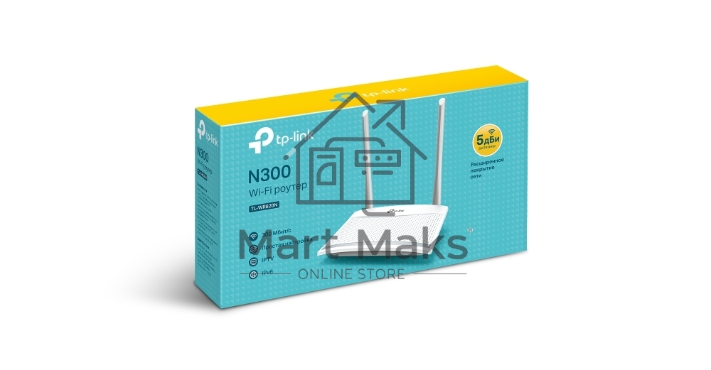 Роутер беспроводной TP-Link TL-WR820N N300 10/100BASE-TX белый