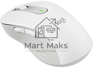 Мышь беспроводная Logitech Signature M650 L белый, 4000 dpi, радиоканал, Bluetooth, USB, кнопки - 5
