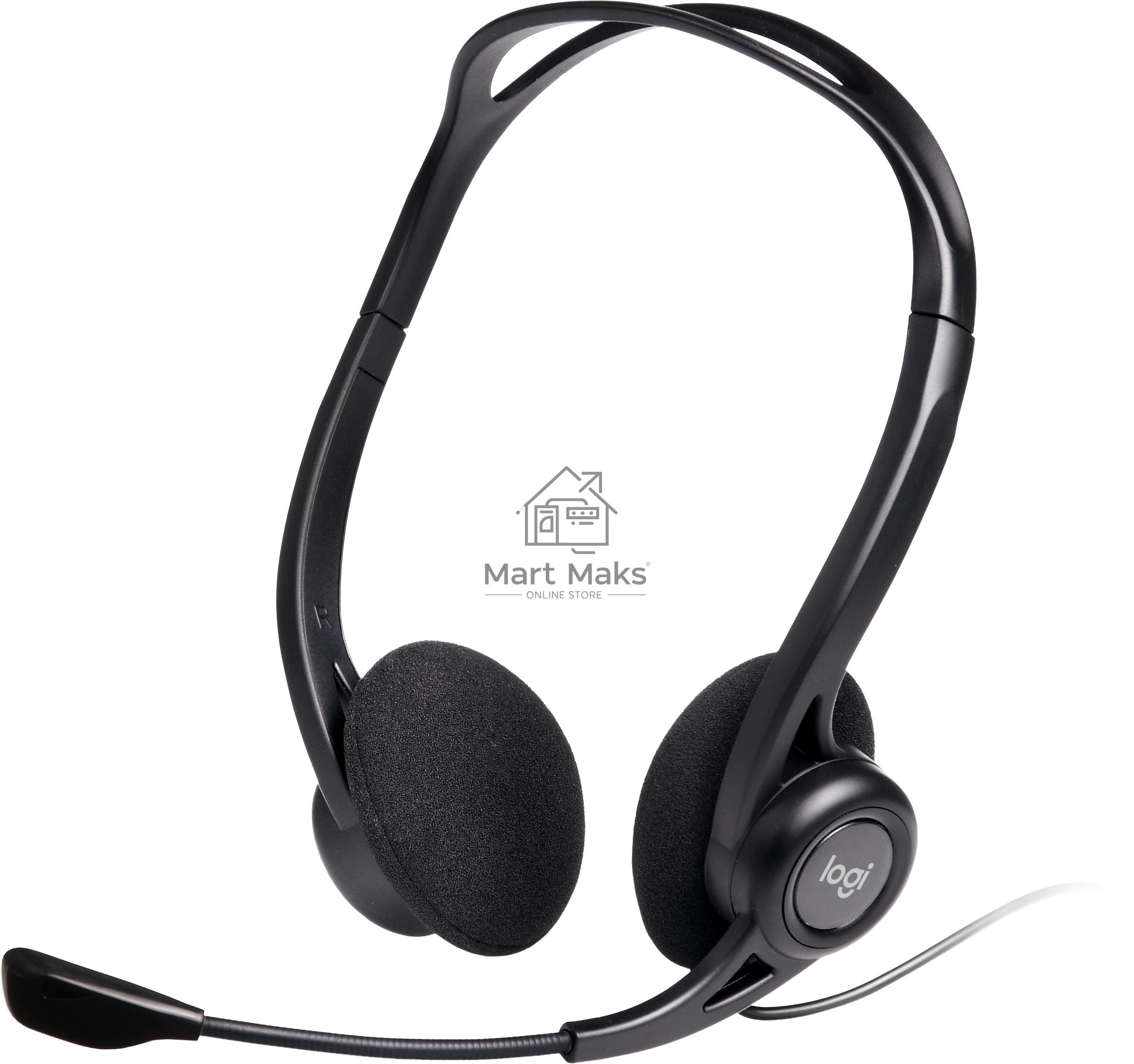 Наушники с микрофоном Logitech 960 черный 2.4м накладные оголовье (981-000100)