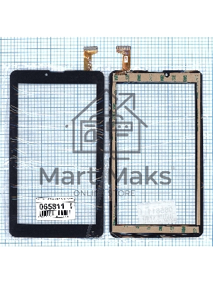 Сенсорное стекло (тачскрин) DH-0728A3-PG-FPC132, черное