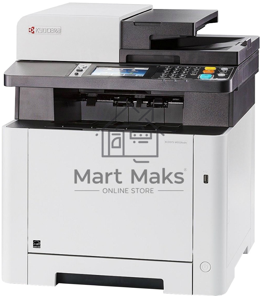 МФУ лазерный Kyocera Ecosys M5526cdn (1102R83NL0), A4, цветной, печ. до 26 стр/мин., скан. до 30 стр/мин (ч/б) 23 стр/мин (цв.), 1200 x 1200 dpi (печать) 600x600dpi (скан.), USB, Ethernet