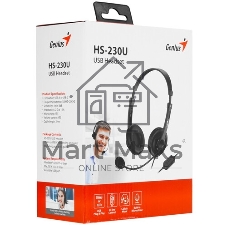 Гарнитура Genius HS-230U чёрный, проводная, USB Type-C