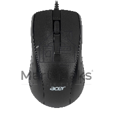 Мышь проводная Acer OMW136 черный, 1200 dpi, USB, кнопки - 3