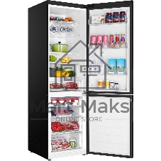 Холодильник Haier C4F740CBXGU1 черный двухкамерный 286/115л морозилка снизу, No Frost