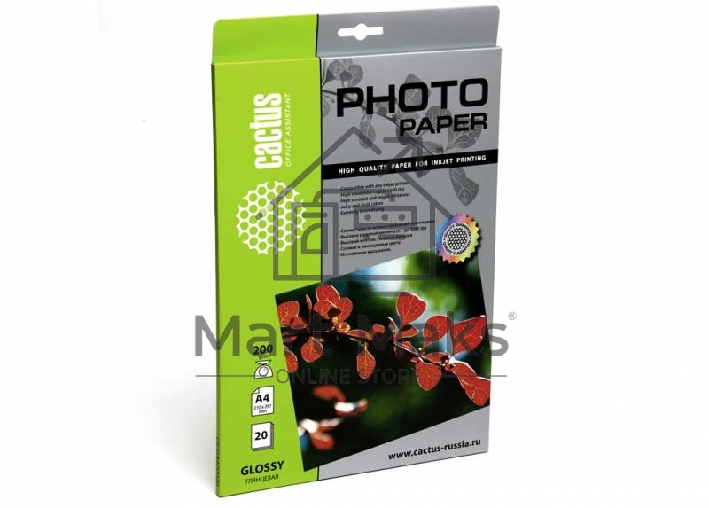 Фотобумага Cactus CS-GA420020 глянцевая А4 200 г/м2 20 листов