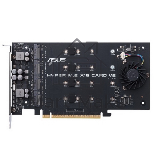 Внутренний адаптер ASUS для создания массивов RAID HYPER M.2 X16 CARD V2