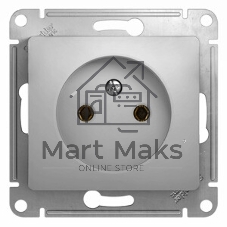 Механизм розетки 1-м СП Glossa 16А IP20 без заземл. алюм. SchE GSL000341