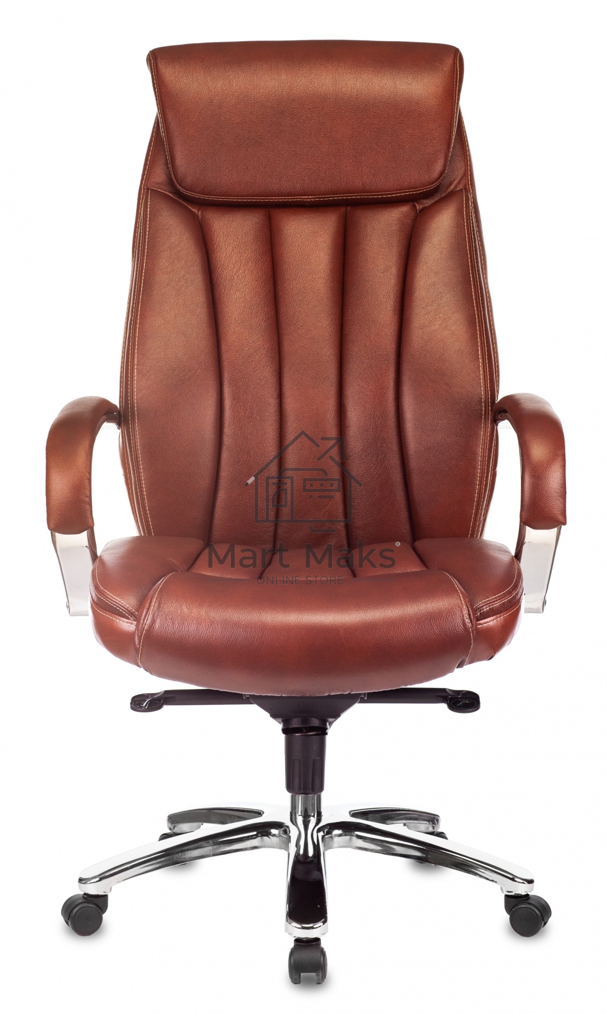 Кресло руководителя Бюрократ T-9922SL светло-коричневый Leather Eichel кожа крестовина металл хром