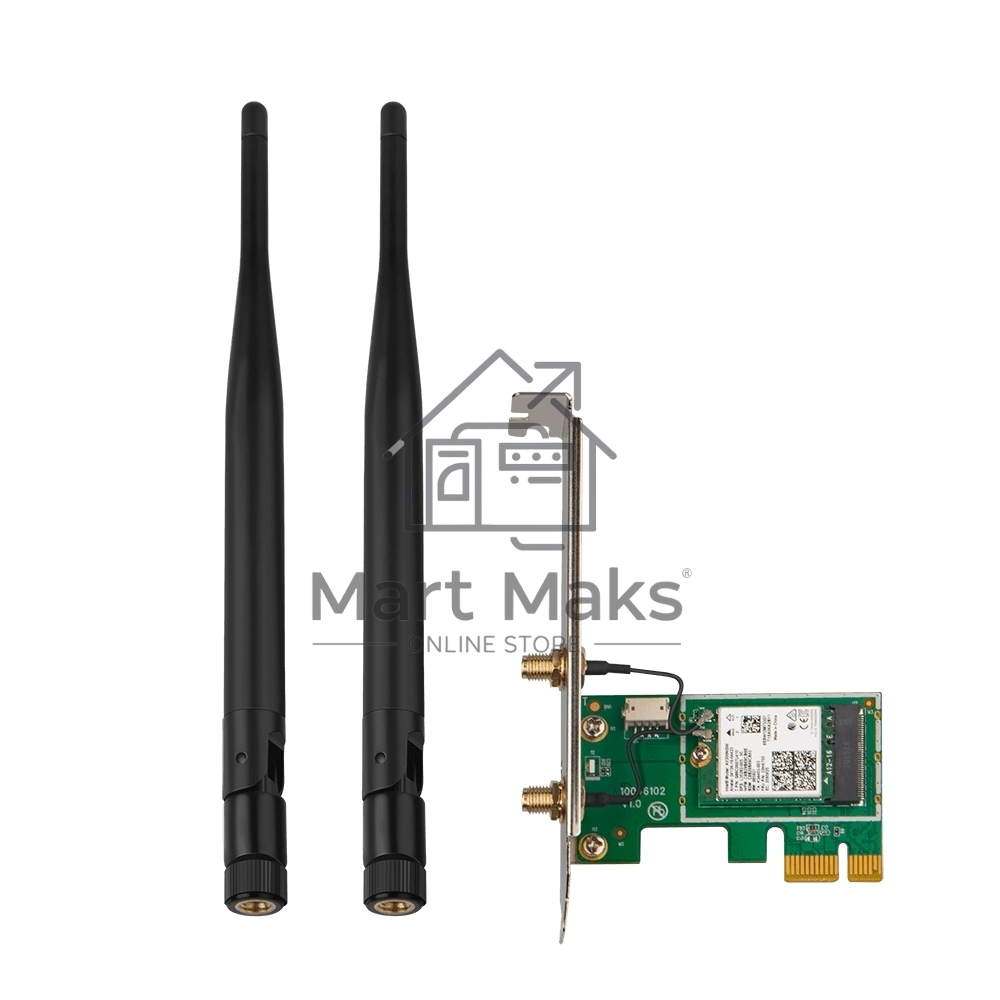 Сетевой адаптер Tenda E30 беспроводной двухдиапазонный PCI-e адаптер Wi-Fi 6 AX3000 c Bluetooth 5.0