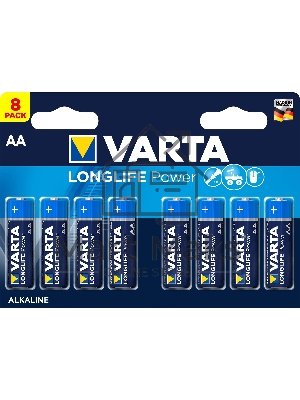 Батарейка Varta LONGLIFE POWER (HIGH ENERGY) LR6 AA BL8 Alkaline 1.5V (4906) (8/160) (8 шт.)