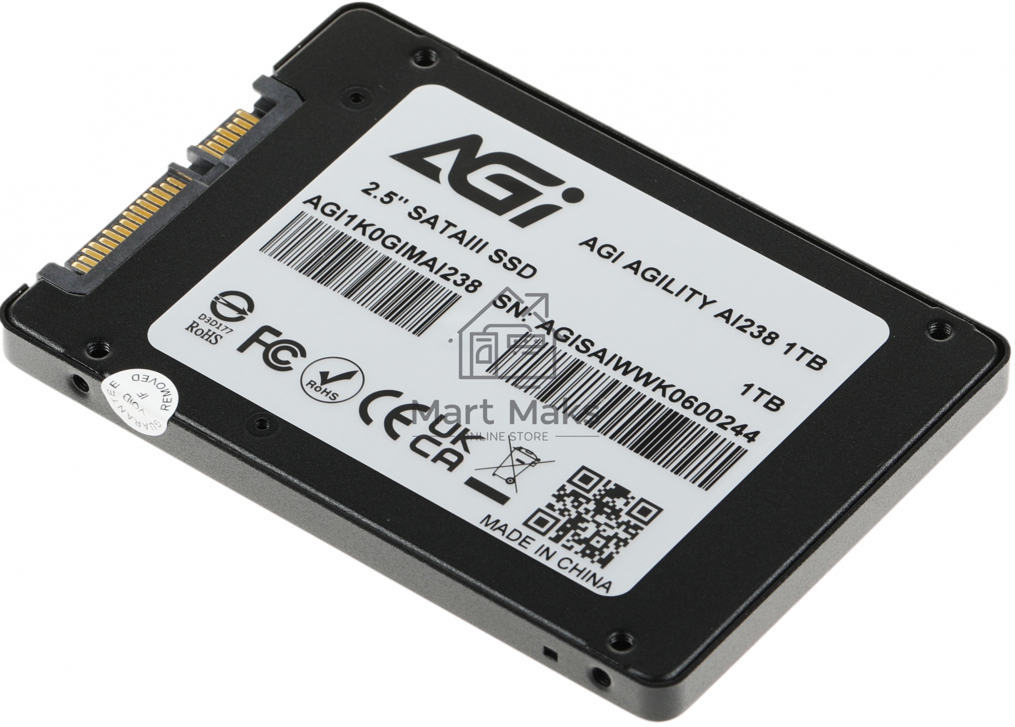 Накопитель SSD AGI AI238, 1Tb, SATA III, 2.5
