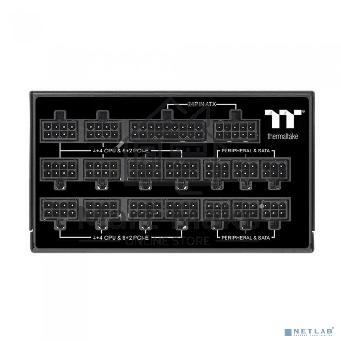 Блок питания Thermaltake Toughpower TF1 PS-TPD-1550FNFATE-1, 1550Вт, 80 PLUS Titanium, 140мм, модульный, черный