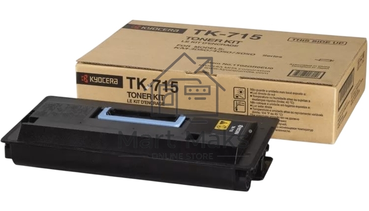 Картридж лазерный Kyocera TK-715 (1T02GR0EU0) черный для KM-3050/4050/5050 34000 стр.