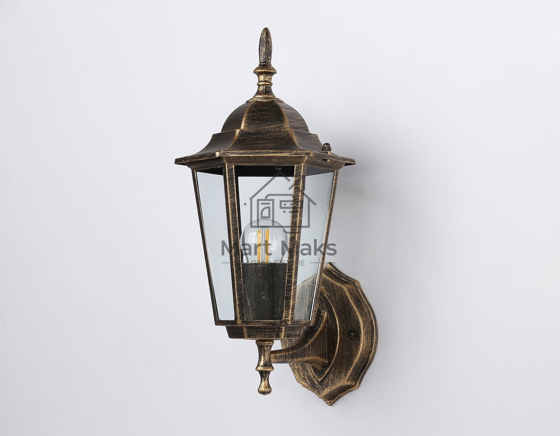 Уличный настенный светильник Ambrella light ST2012 GD/BK/CL золото/черный/прозрачный IP54 E27 max 40W 360*150*210