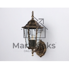 Уличный настенный светильник Ambrella light ST2012 GD/BK/CL золото/черный/прозрачный IP54 E27 max 40W 360*150*210