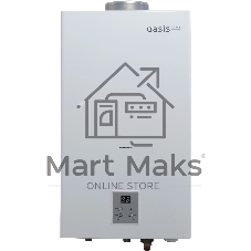 Водонагреватель газовый OASIS Home MW-12 белый, проточный, 12 л/мин, 24 кВт