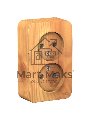 Розетка 2-ая б/з без шторок 16А, 250 В, изолир. пластина SE Blanca наруж Ясень