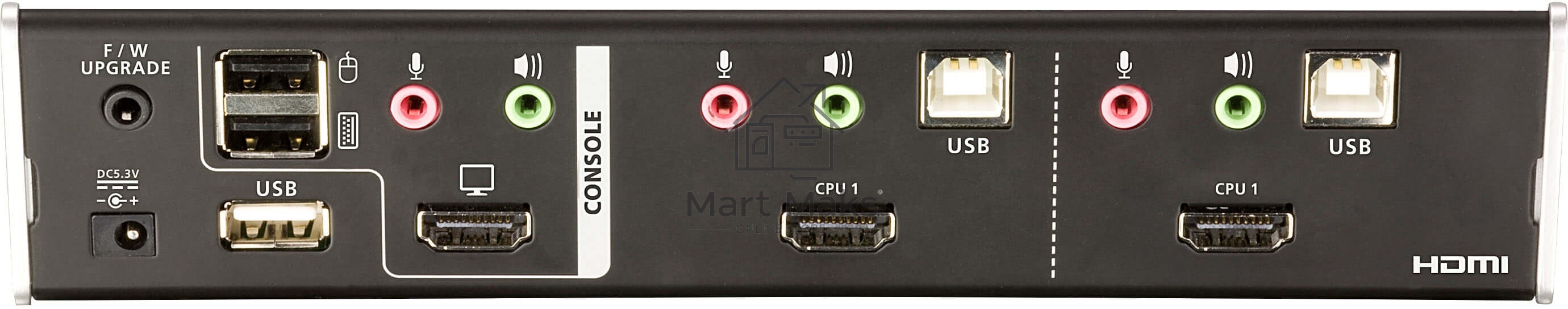 Переключатель, электрон., KVM+Audio+USB 2.0, 1 user USB+HDMI => 2 cpu USB+HDMI, соШнур. USB 2х1.8м., настол., исп.стандарт, без OSD, некаскад.. CUBIQ 2 PORT HDMI KVMP SWITCH W/1.8M
