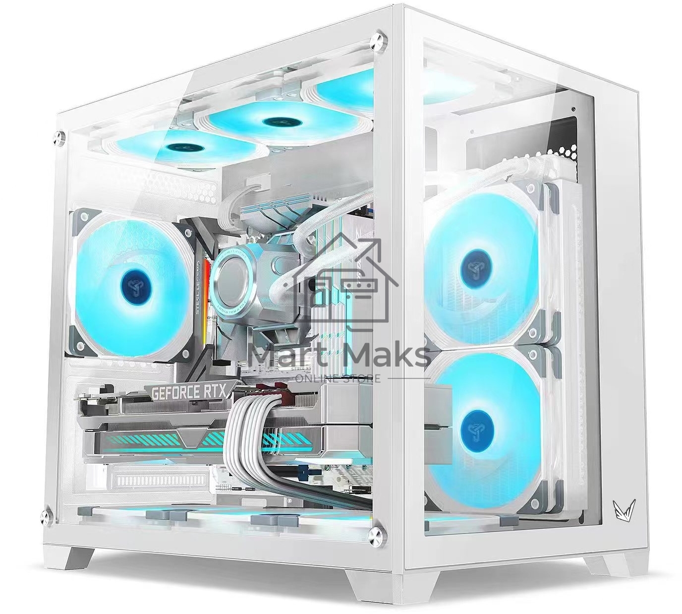 Компьютерный корпус AeroCool / Formula Crystal Z5 белый без БП mATX 11x120mm 2xUSB2.0 1xUSB3.0 audio bott PSU