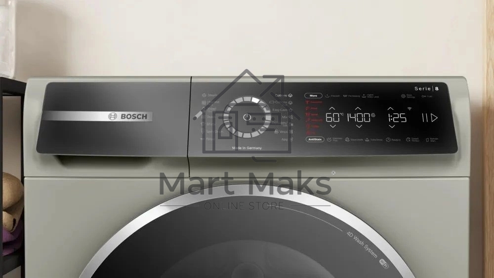 Стиральная машина Bosch Serie 8 WGB2440XME серебро, загрузка фронтальная 9 кг, 1400 об/мин., класс: А+++