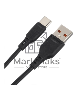 Кабель GoPower GP01T USB (m)-Type-C (m) 1.0м 2.4A ПВХ черный (1/800)