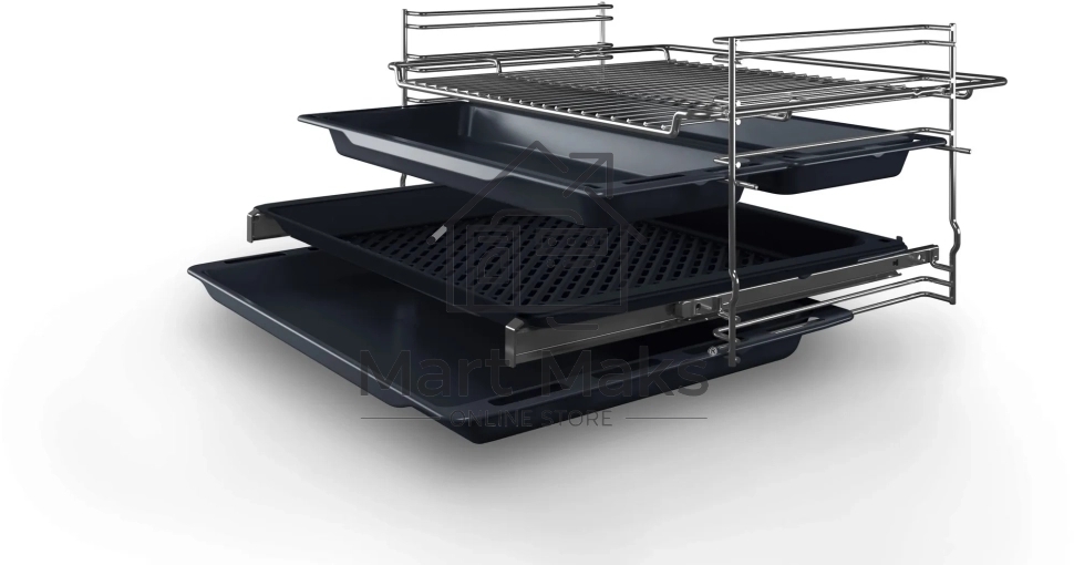 Духовой шкаф электрический Bosch HBJ558YB3Q, 60 см, 66 л, черный, класс энергоэффективности А, 8 режимов, LCD-дисплей, галогенное освещение, самоочистка EcoClean