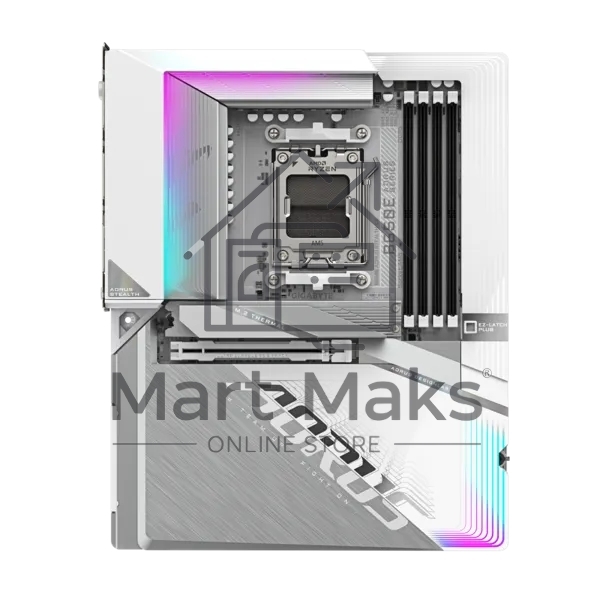 Материнская плата Gigabyte B650E AORUS STEALTH ICE, AM5, AMD B650E, 4xDDR5, 4xSATA, 3xM.2, 1xPCI-E 5.0 x16, 1xHDMI, 1xUSB 4 Type-C, 2xUSB-A 3.2 Gen 2, 5xUSB-A 3.2 Gen 1, 4xUSB-A 2.0, 1x 2.5Gb LAN, 3x3.5 мм, 7.1, ATX
