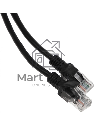 Патч-корд UTP Cablexpert кат.5e, 2м, литой, многожильный черный