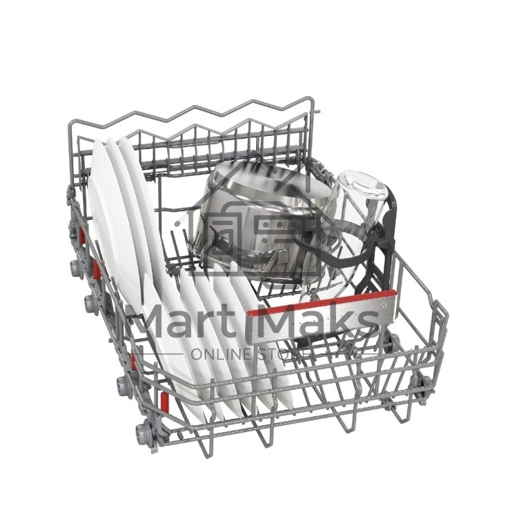 Встраиваемая посудомоечная машина Bosch SPV6ZMX17E, серебристый, 44.8 см, 10 компл., 43 дБ, класс A+++