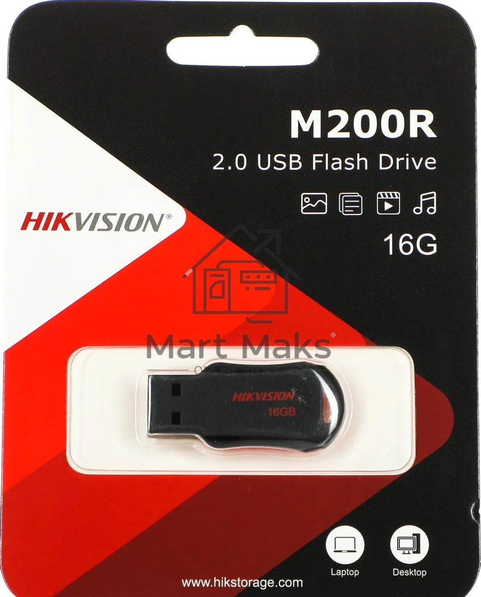Флешка USB R/W R/W Hikvision 16Gb HS-USB-M200R/16G USB2.0 черный